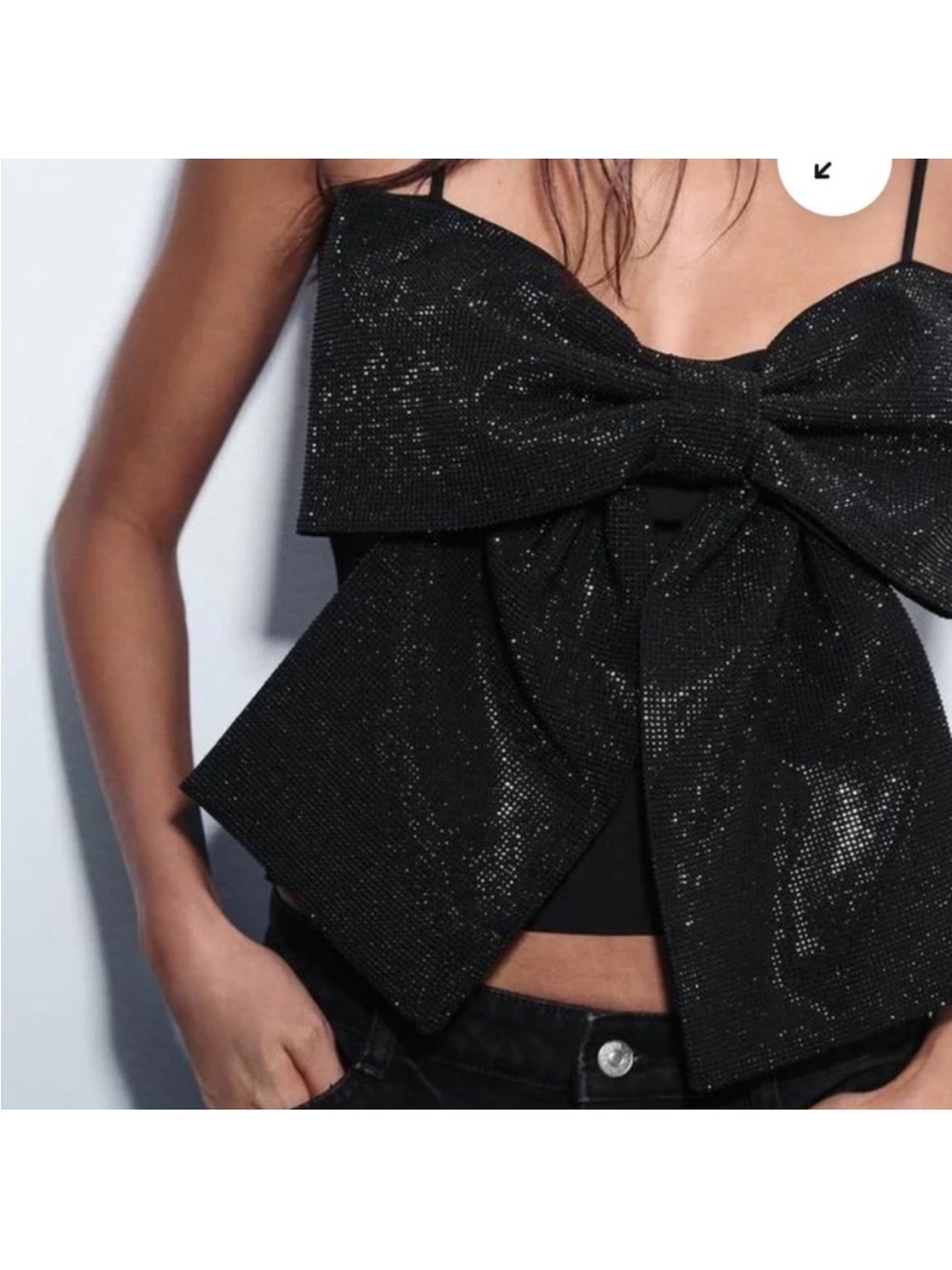 Rhinestone bow top - Picture 3 of 8